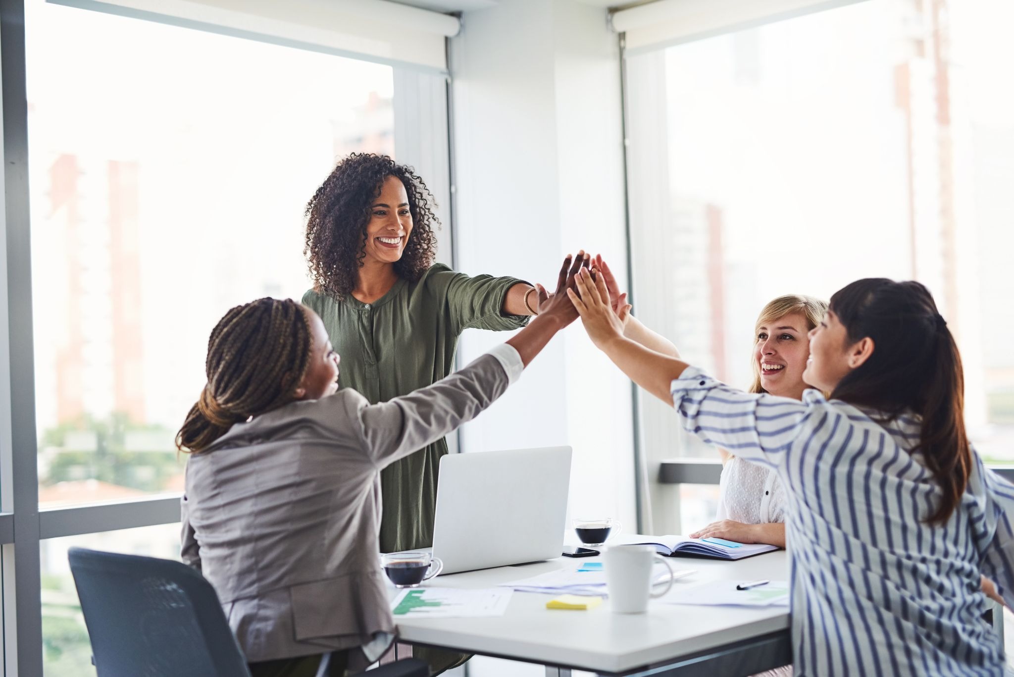 Mulheres empreendedoras e bem-sucedidas.